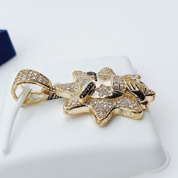 "14K Gold Plated Cubic Zircon Pendant, INUS1BR227 - Picture 8 of 9